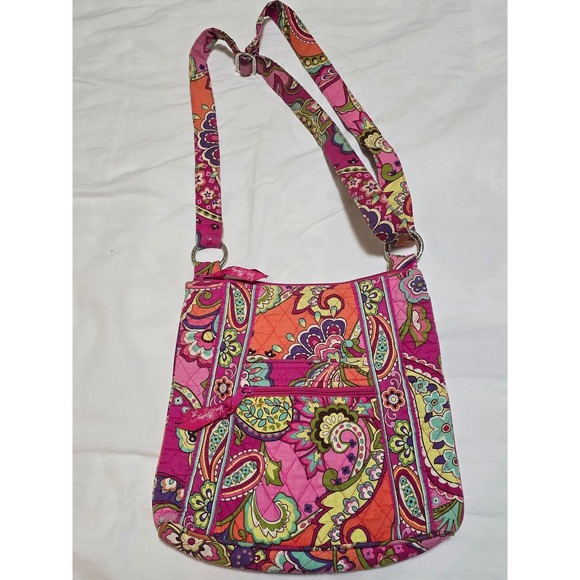 Vera Bradley Handbags - Vera Bradley Paisley Crossbody Bag Pink Orange Green Blue Multi Color /0102